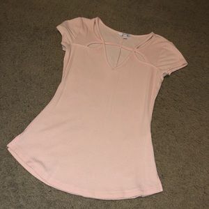 Pink Cut-Out Top